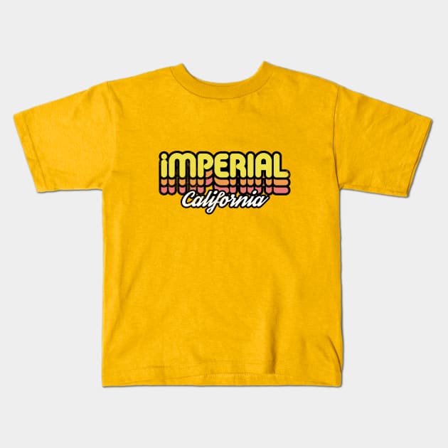 Retro Imperial California Kids T-Shirt by rojakdesigns